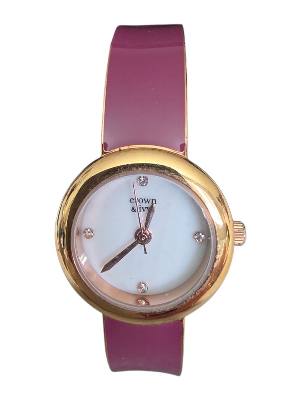 Crown & Ivy Purple Bangle Watch